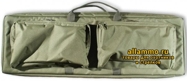 %D0%90-9-1.jpg (А-9-1) Кейс VEKTOR из капрона, крепление "молле" с двумя карманами под магазины черный/зеленый