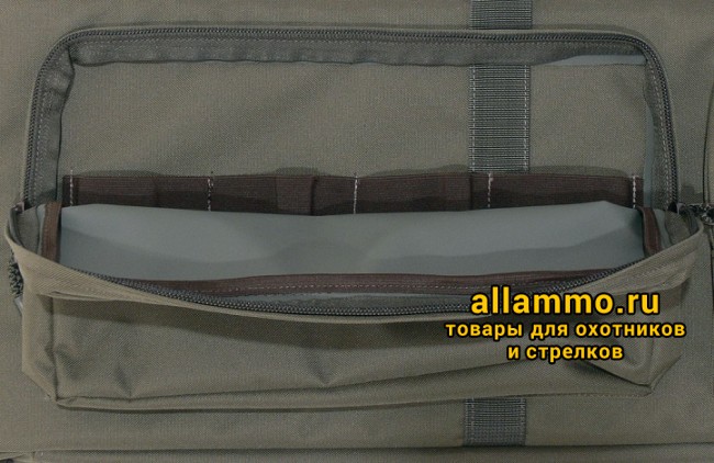 2a195c275308b34c33975d05093d3785.jpg (А-9-1) Кейс VEKTOR из капрона, крепление "молле" с двумя карманами под магазины черный/зеленый