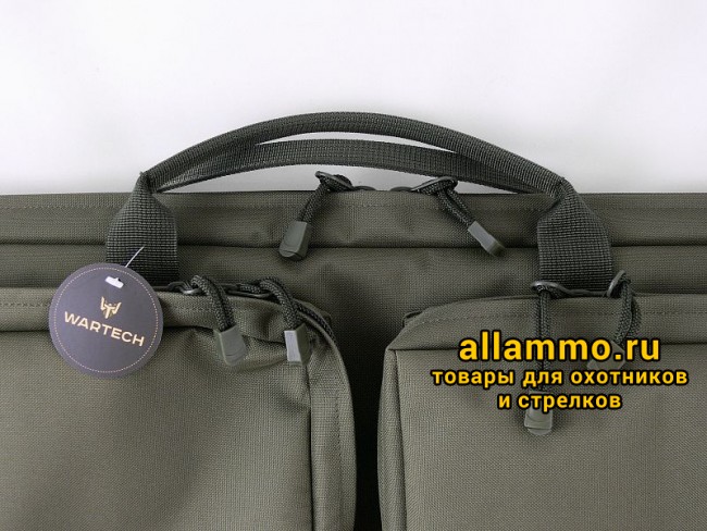 89b77a9b391ed976330ef0a6f4a13e53.jpg (А-9-1) Кейс VEKTOR из капрона, крепление "молле" с двумя карманами под магазины черный/зеленый