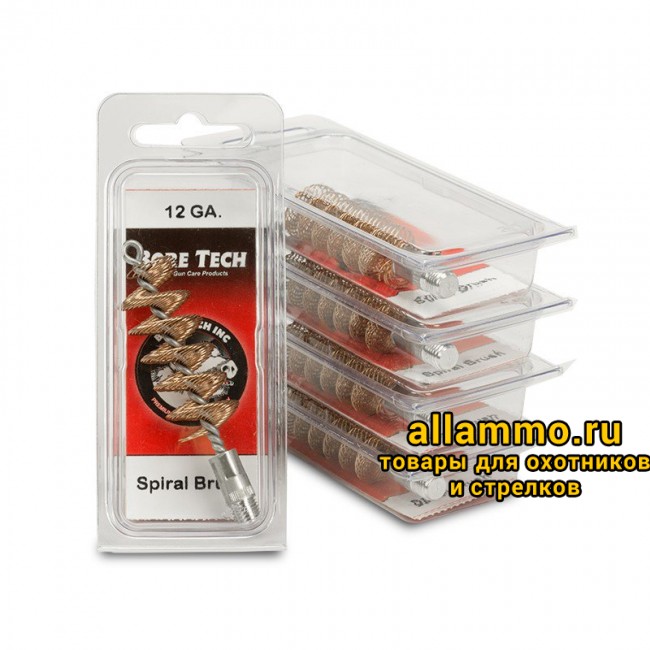 Бронзовый спиральный ершик Bore Tech 12 Ga. резьба папа 5/16x27 (BTSB-12-100)