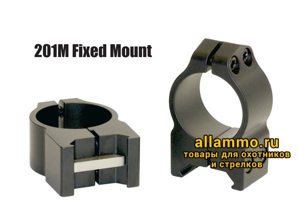 Крепления Warne (кольца 25,4мм) на планку weaver средние Medium 201M