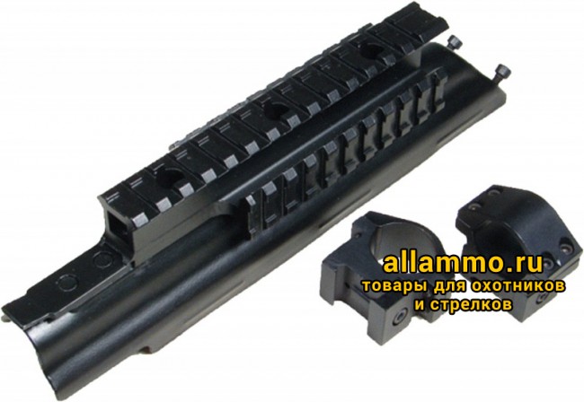 Крышка ствольной коробки АК с базой Weaver и кольцами 1" (25.4мм)