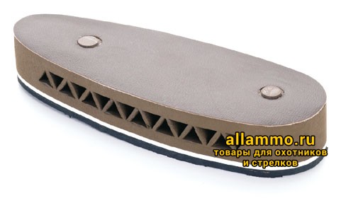 864b165d02e2141d3be7d2bd7d227af6.jpg Тыльник для приклада 20 мм, с кожаной накладкой, вентилируемый, коричневый с белой проставкой