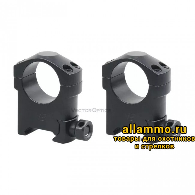Кольца Vector Optics 25,4мм, на Picatinny/Weaver, высокие BH=29мм (SCTM-56)