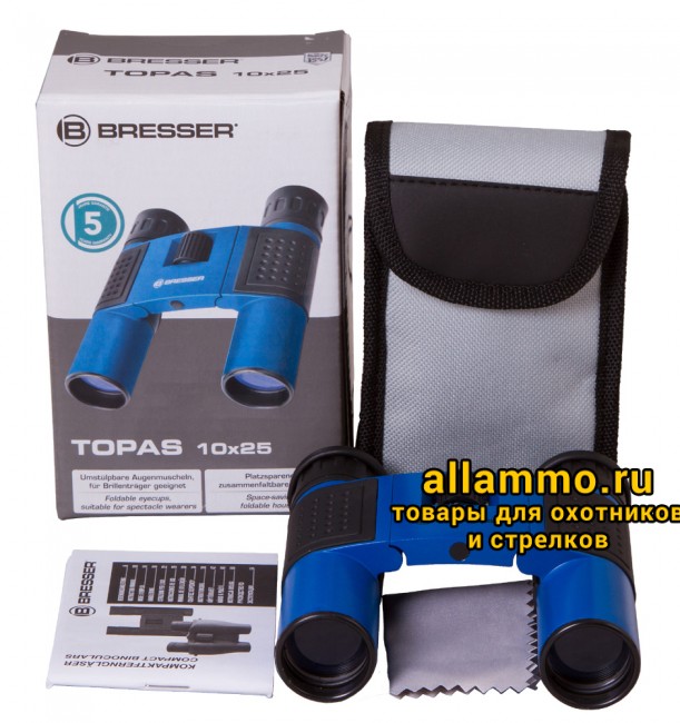 Бинокль Bresser Topas 10x25 Blue