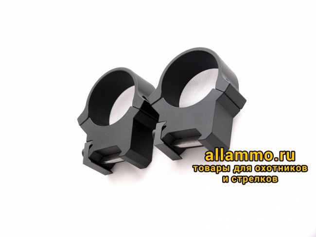 кольца небыстросъемные PRW 30мм. на Weaver/Picatinny, высокие, матовые, металл, 226гр.