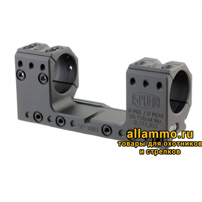 Монтажная область 5 SP-3001 Единое основание SPUHR с кольцами 30 мм для установки на picatinny, без наклона Швеция