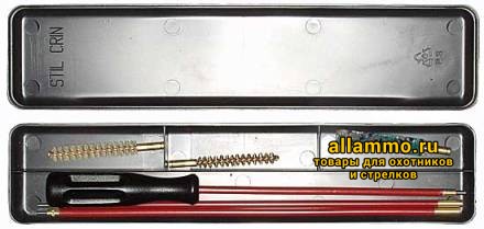 Набор для чистки NIMAR коробка, калибр 8 мм, шомпол металлический в оплётке