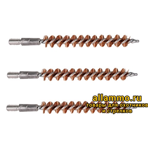 402deaba49c808ae3e285edf61521a18.jpg Ерш Bore Tech щетинный, к. .30(7,62мм), папа 8/32, комплект 3шт., бронзовый (BTBR-30-003)