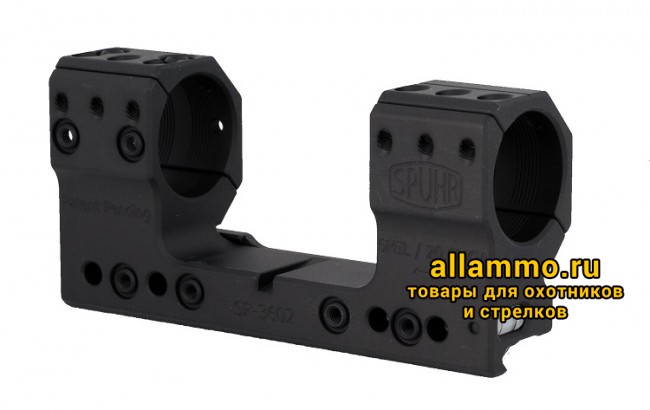 SP-3602 Единое основание SPUHR с кольцами 30 мм для установки на picatinny, наклон 6 MIL/ 20,6 MOA Швеция