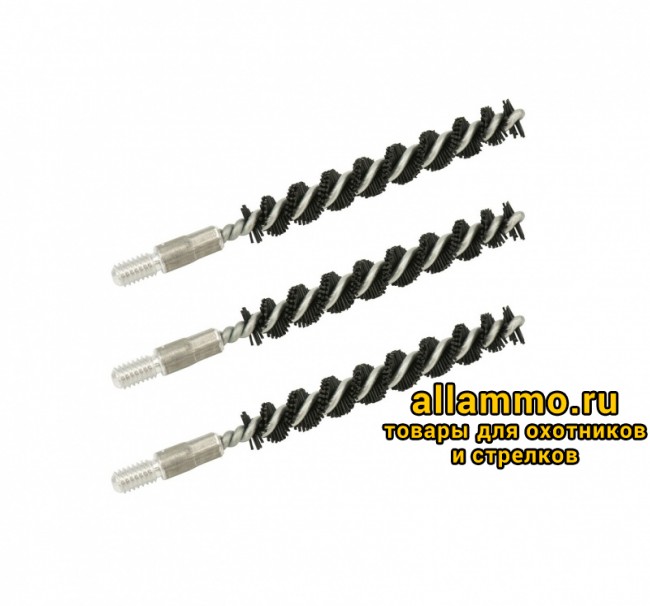 58701c6e6f2a8569a52d1bea9cb37bb8.jpg Ерш Bore Tech щетинный, к. .30(7,62мм), папа 8/32, комплект 3шт., нейлоновый (BTNR-30-003)