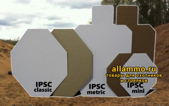 Мишень IPSC метрическая (с белой стороной) 760х460мм, гофрокартон Т23 (10 шт./уп)