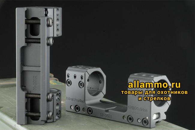SP-3601 Единое основание SPUHR с кольцами 30 мм для установки на picatinny, наклон 6 MIL/ 20,6 MOA Швеция