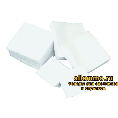 afd96d3211704c2d7056806636289066.jpg Патчи ЧИСТОGUN фланель, к..22-.27, квадрат 40х40 мм, 50 шт., белый (CH-40x40/50)