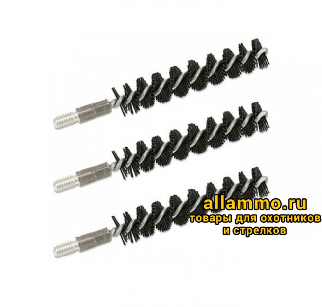 a984001b378a06351feec88a0e99309b.jpg Ерш Bore Tech щетинный, к. .375(9,5мм), папа 8/32, комплект 3шт., нейлоновый (BTNR-375-03)