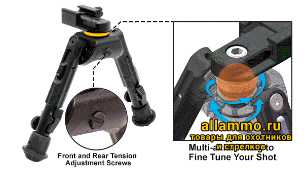 70861.5000.gif Сошки Leapers UTG 360° на Weaver (Medium) (TL-BP01)