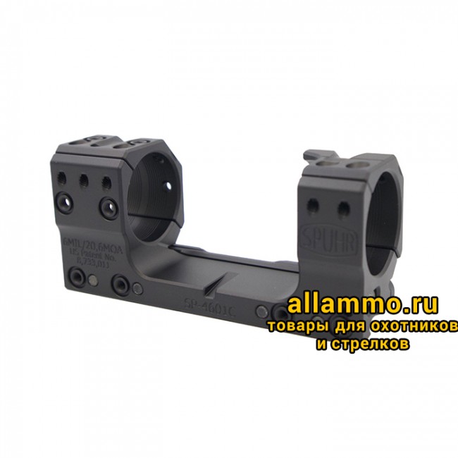 Монтажная область 1 SP-4601 Единое основание SPUHR с кольцами 34 мм для установки на picatinny, наклон 6 MIL/ 20,6 MOA Швеция