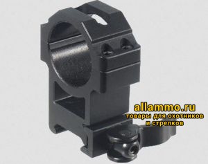 Кольца Leapers UTG 30 мм быстросъемные на Picatinny с рычажным зажимом, высокие (RQ2W3224) Крепления Leapers UTG (кольца 30мм) на базу Picatinny высокие