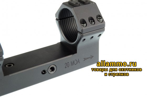 19-01-01-03-17-3_medium.jpg SBTFX02/20 Небыстросъемное единое основание Contessa Alessandro Tactical 30мм с уровнем на Weaver 20МОА ВН=19мм