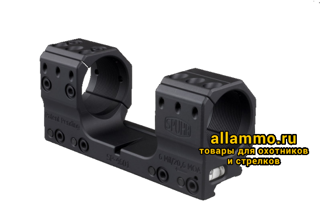 13200987-origpic-76b1e6.png SP-4603B Единое основание SPUHR с кольцами 34 мм для установки на picatinny, наклон 6 MIL/ 20,6 MOA Швеция