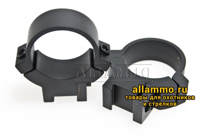 Крепления Warne (кольца 25,4мм) на базу ласточкин хвост 12мм средние Medium 721M