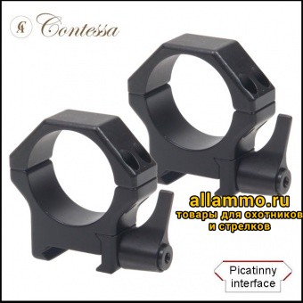 SPP02/C/SR Быстросъемные кольца Contessa Alessandro 30мм на Weaver BH=19мм 