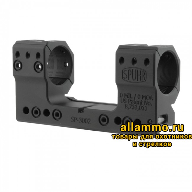 Тактический кронштейн SPUHR D30мм для установки на Picatinny, H38мм, без наклона (SP-3002)