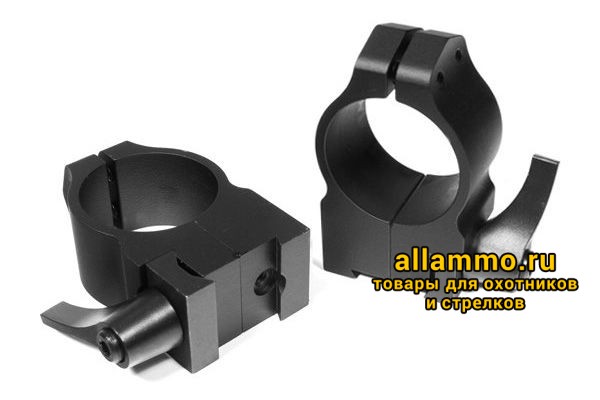 584066169be73.jpg Крепления Warne (кольца 25,4мм) на базу ласточкин хвост 16мм высокие QD High 2B1LM