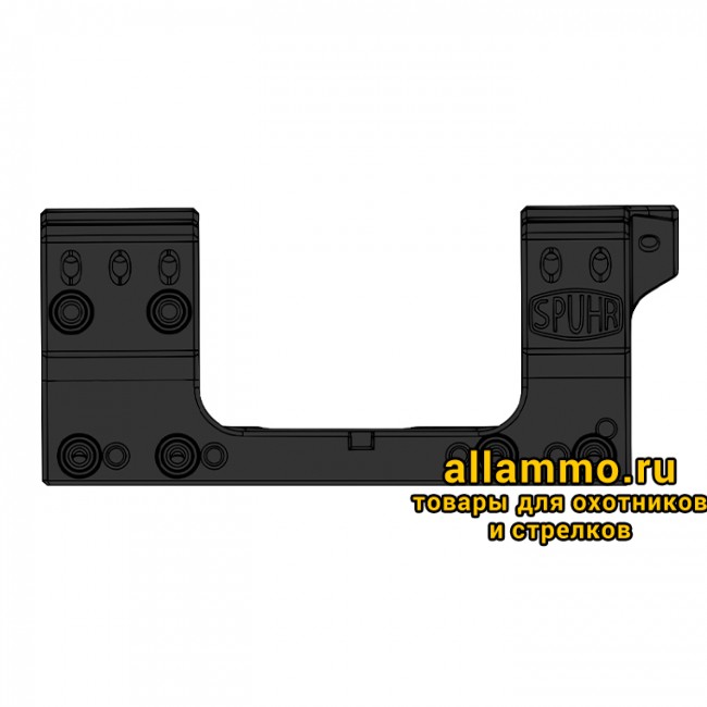 Монтажная область 1 копия 3 SP-4802 Единое основание SPUHR с кольцами 34 мм для установки на picatinny, наклон 13 MIL/44,4 MOA Швеция