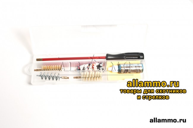 Набор для чистки NIMAR в прозрачной пластиковой упаковке, калибр 20, шомпол металлический