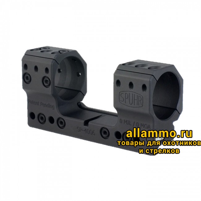 Тактический кронштейн SPUHR D34мм для установки на Picatinny, H34мм, без наклона (SP-4006)