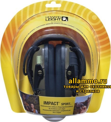 Активные наушники Howard Leight Impact Sport зелёные