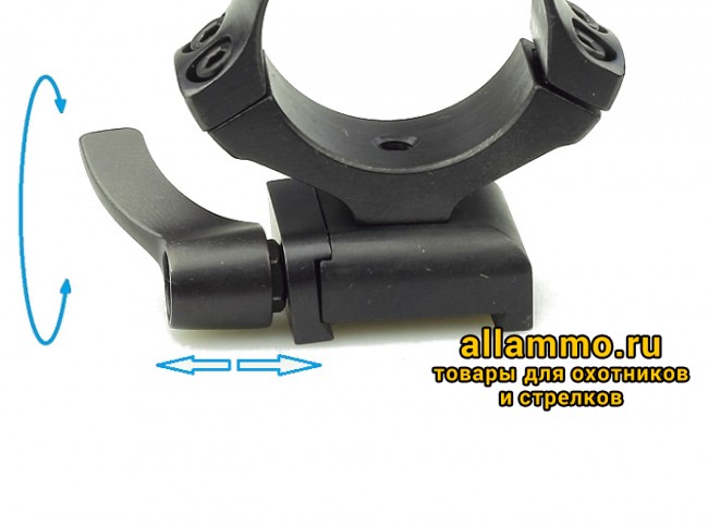 (No.62) Быстросъемный кронштейн KOZAP Alfa кольца 30мм на едином основании на CZ550 низкий BH=14,8мм 