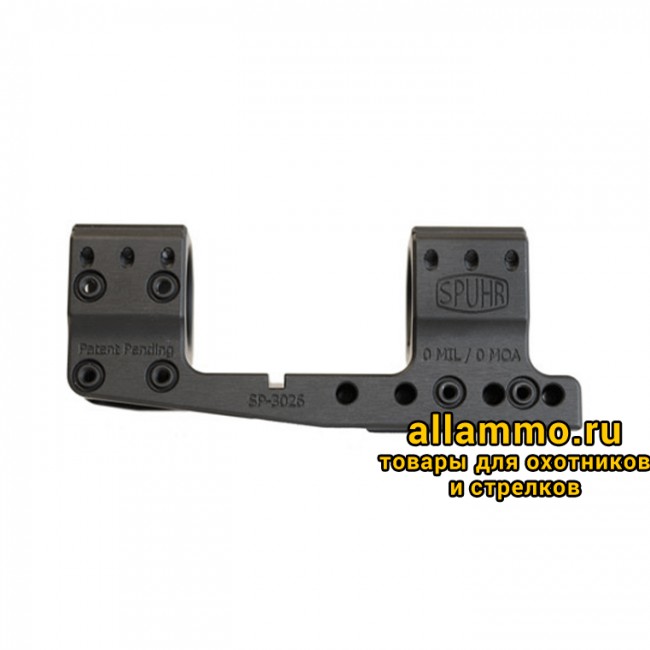 SP-3026 Единое основание SPUHR с кольцами 30 мм для установки на picatinny c выносом, 0 MIL/0 MOA  Швеция