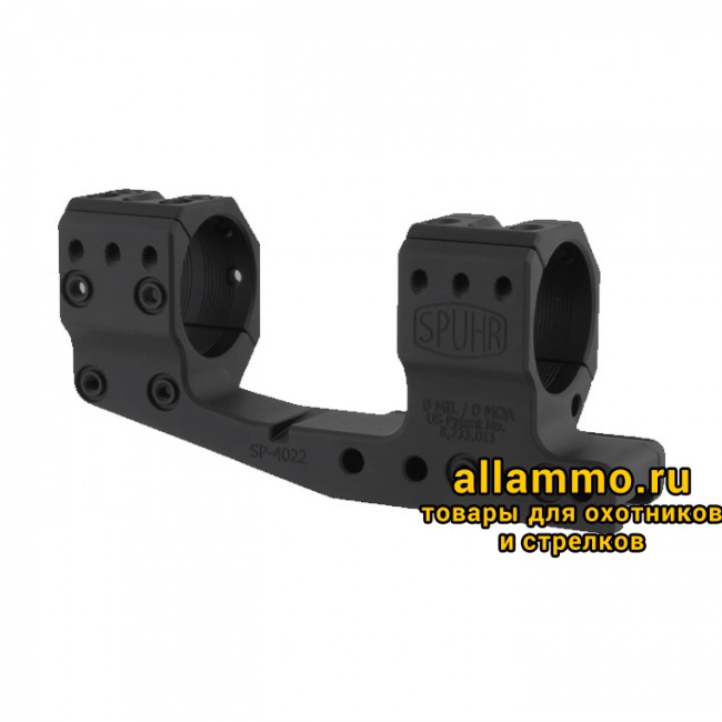 Тактический кронштейн SPUHR D34мм для установки на Picatinny, H38мм, без наклона, с выносом (SP-4016)