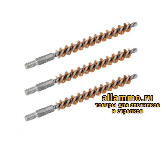 4ddcb1401744227ea9dc97e6fabecd27.jpg Ерши BoreTech щетинные, к. .44-.45(11мм), папа 8/32, комплект 3шт., бронзовые (BTBR-45-003)