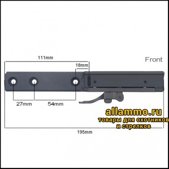 SBP07 Быстросъемное единое основание Contessa Alessandro под Pulsar на Weaver ВН=12,5мм